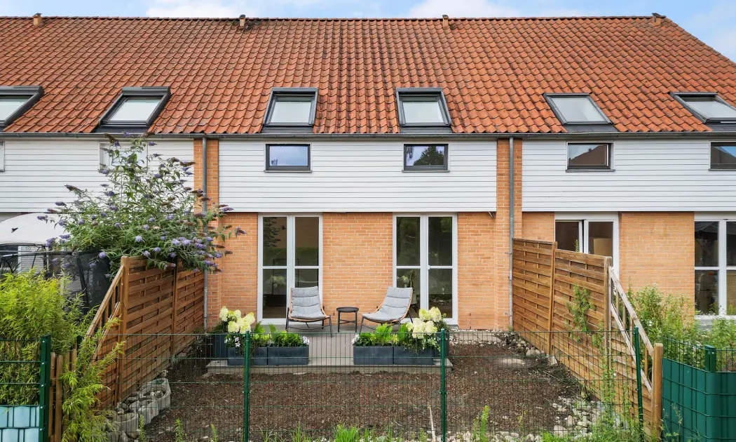 Gartenansicht der Hausrückseite